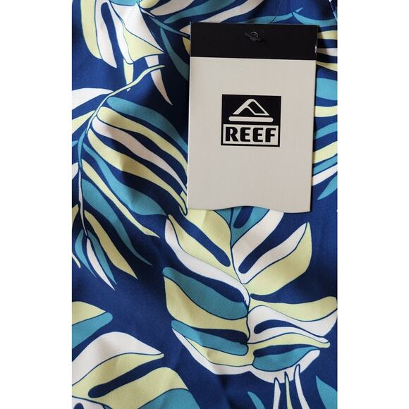 REEF Hawaiian Tropical Boardshorts Swim Trunks Mens Size 34 Blue Multicolor NWT - Picture 5 of 5